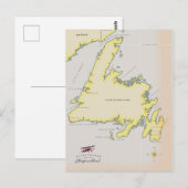 Postale Carte illustrée de Terre-Neuve. (Devant / Derrière)