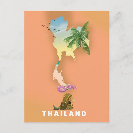 Postale Carte illustrée de Thaïlande (Devant)