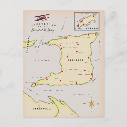 Postale Carte illustrée de Trinité-et-Tobago (Devant)