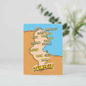 Postale Carte illustrée de Tunisie Pop Art (Debout devant)