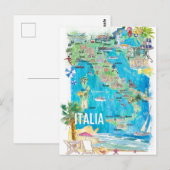 Postale Carte illustrée de voyage d'Italie (Devant / Derrière)