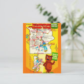 Postale Carte illustrée de Yellowstone & Teton Parks (Debout devant)