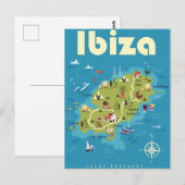 Postale Carte illustrée d'Ibiza (Devant / Derrière)