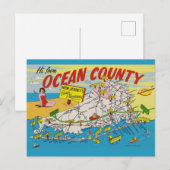 Postale Carte illustrée du Jersey Shore (Devant / Derrière)