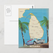 Postale Carte illustrée du Sri Lanka (Devant / Derrière)