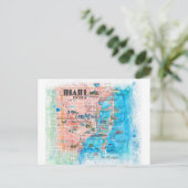 Postale Carte illustrée Miami Florida (Debout devant)