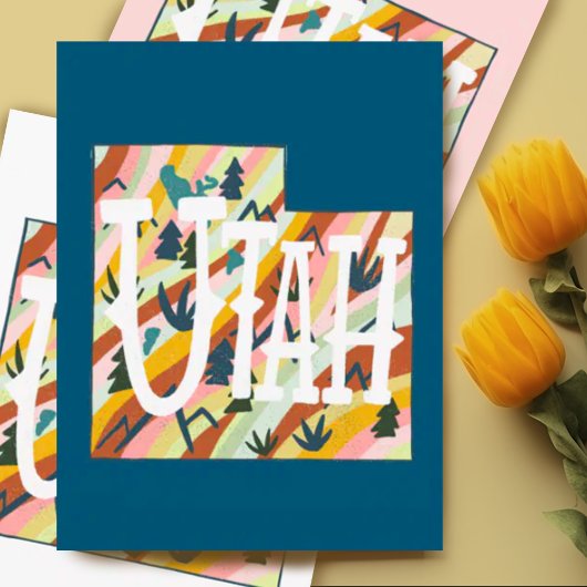 Postale Carte illustrée Utah