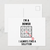 Postale Carte Im A Rower Je trouve toujours une solution (Devant / Derrière)