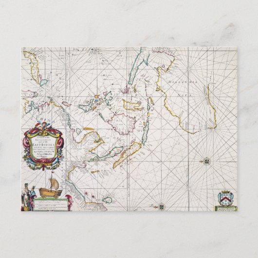 POSTALE CARTE : INDIES DE L'EST, 1670 (Devant)