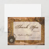 Postale Carte industrielle Steampunk Vintage Bois (Devant / Derrière)