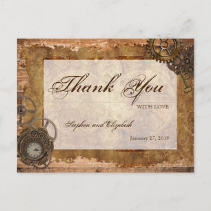 Postale Carte industrielle Steampunk Vintage Bois