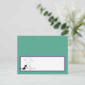 Postale Carte Inséparable Turquoise/violet Mariage (Debout devant)