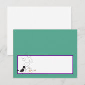 Postale Carte Inséparable Turquoise/violet Mariage (Devant / Derrière)
