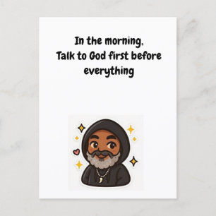Postale Carte Inspirante « Parlez à Dieu en premier »