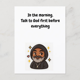 Postale Carte Inspirante « Parlez à Dieu en premier »