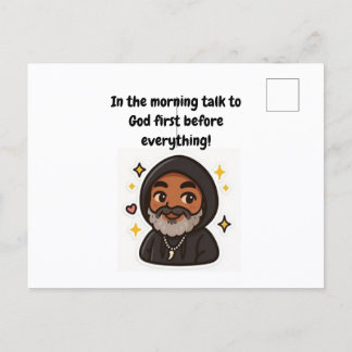 Postale Carte Inspirante « Parlez à Dieu en premier »