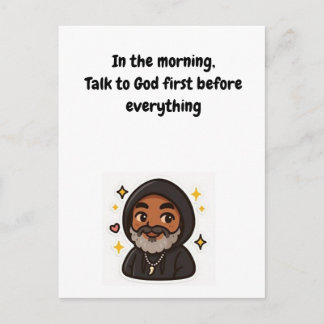 Postale Carte Inspirante « Parlez à Dieu en premier »