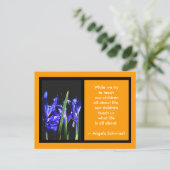 Postale Carte Iris 2 Cadres Le MUSÉE Cadeaux Zazzle Tan (Debout devant)