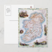 Postale Carte : Irlande, 1851 (Devant / Derrière)