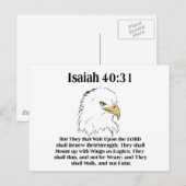 Postale Carte Isaïe 40:31 (Devant / Derrière)