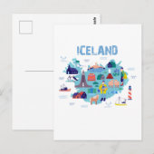 Postale Carte Islande (Devant / Derrière)