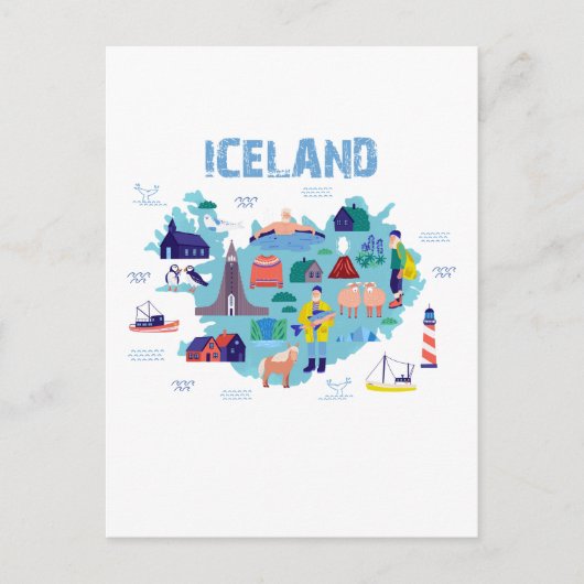 Postale Carte Islande (Devant)