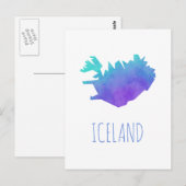 Postale Carte Islande (Devant / Derrière)