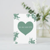 Postale Carte Ivy verte à la menthe (Debout devant)