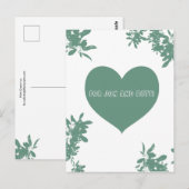 Postale Carte Ivy verte à la menthe (Devant / Derrière)