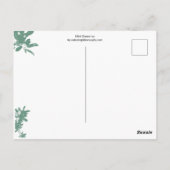 Postale Carte Ivy verte à la menthe (Dos)