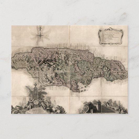 POSTALE CARTE : JAMAICA, 1763 (Devant)