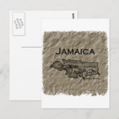 Postale Carte Jamaïque (vintage) (Devant / Derrière)