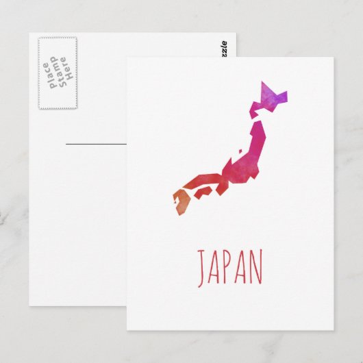 Postale Carte Japon (Devant / Derrière)