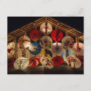 Postale Carte japonaise des parapluies