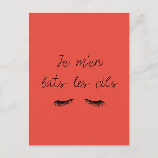 Postale Carte Je m'en bats les (Devant)