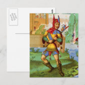Postale Carte Jester Post (Devant / Derrière)
