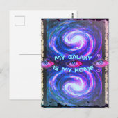 Postale Carte jonction n°22 : Ma galaxie est ma maison (Devant / Derrière)