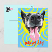 Postale Carte jour heureux (Devant / Derrière)