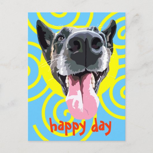 Postale Carte jour heureux (Devant)