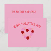 Postale Carte Jour Valentines 2025 (Devant / Derrière)