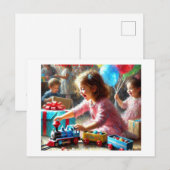 Postale Carte Joyeux Anniversaire,  (Devant / Derrière)