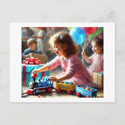 Postale Carte Joyeux Anniversaire,  (Devant)