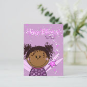 Postale carte - joyeux anniversaire - petit ange (Debout devant)