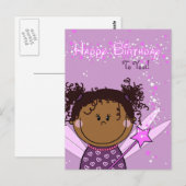 Postale carte - joyeux anniversaire - petit ange (Devant / Derrière)