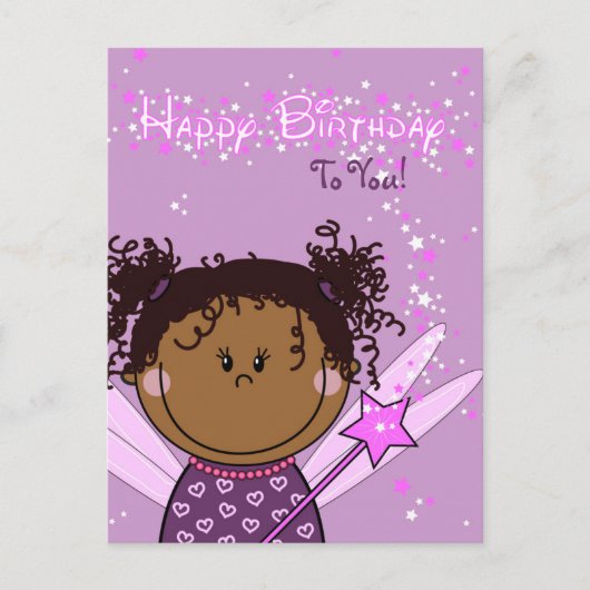Postale carte - joyeux anniversaire - petit ange (Devant)