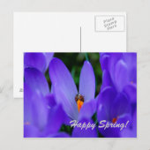 Postale Carte Joyeux Printemps (Devant / Derrière)