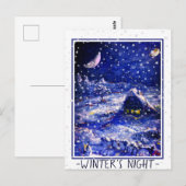 Postale Carte Junction n° 49 : La nuit d'hiver. Croissant  (Devant / Derrière)