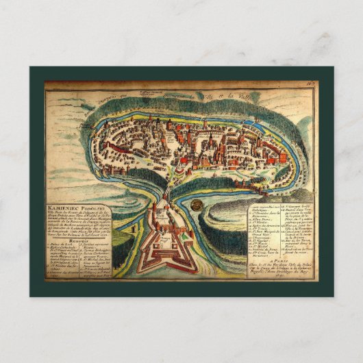 Postale Carte Kamianets Podilskyi 1691 (Devant)