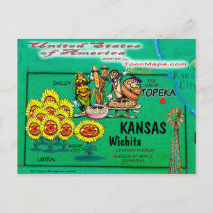 Postale Carte Kansas USA
