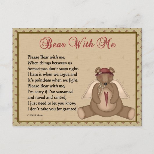 Postale Carte Keepsaké Désolé (Devant)